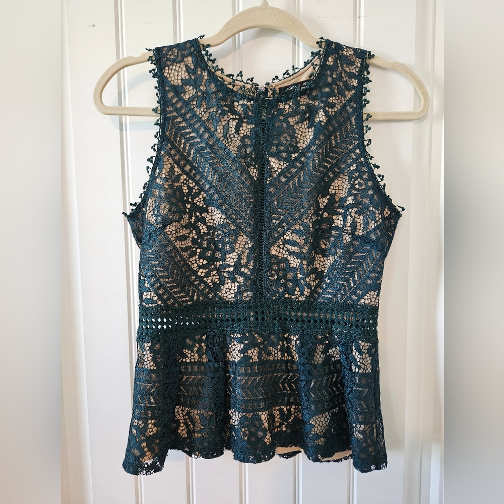 Romeo & Juliet Couture Emerald Lace Overlay